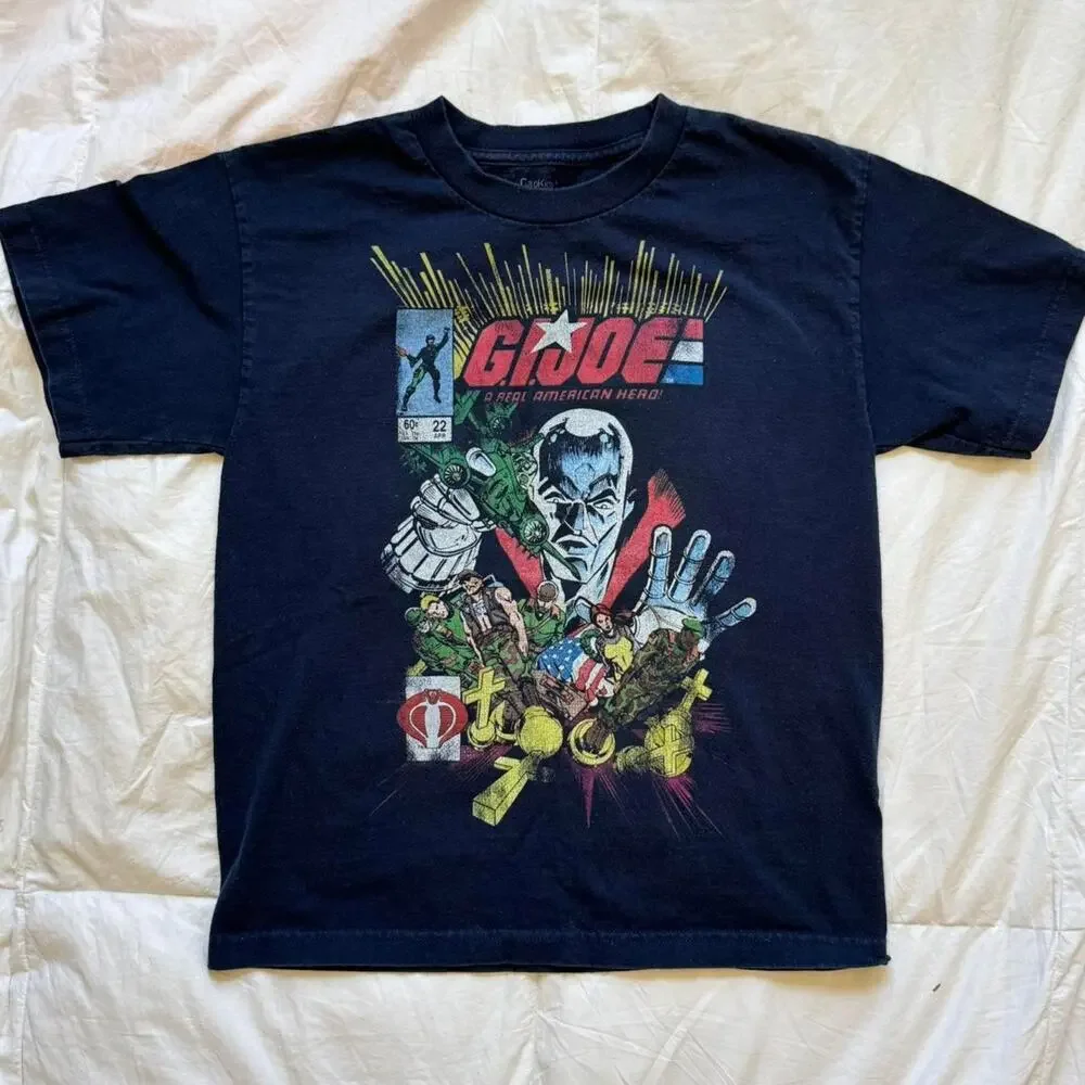 gap Gi joe comic book graphic tee boys large navy blue short sleeve‎ casual